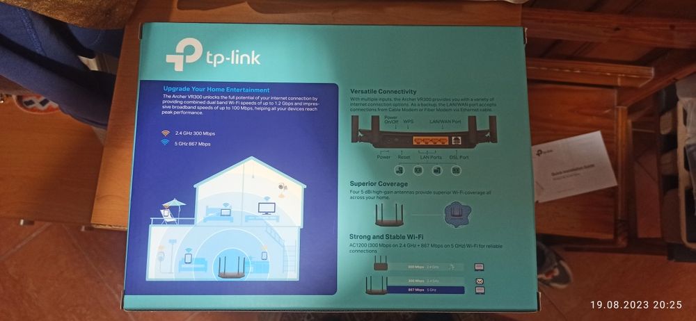 Новый роутер VR3000 на гарантии