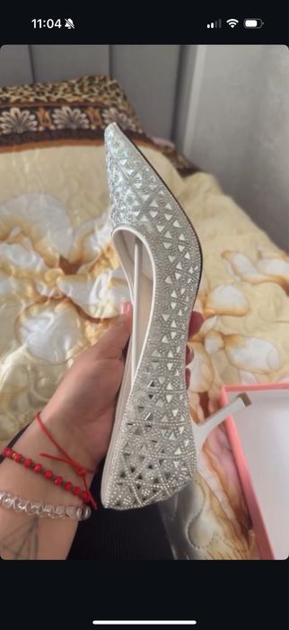 Туфли бело-серые, новые