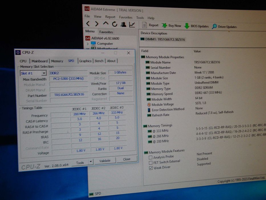 memorie ram ddr2 2gb ddr2 667 mhz maxdata 2x 1gb dual channel