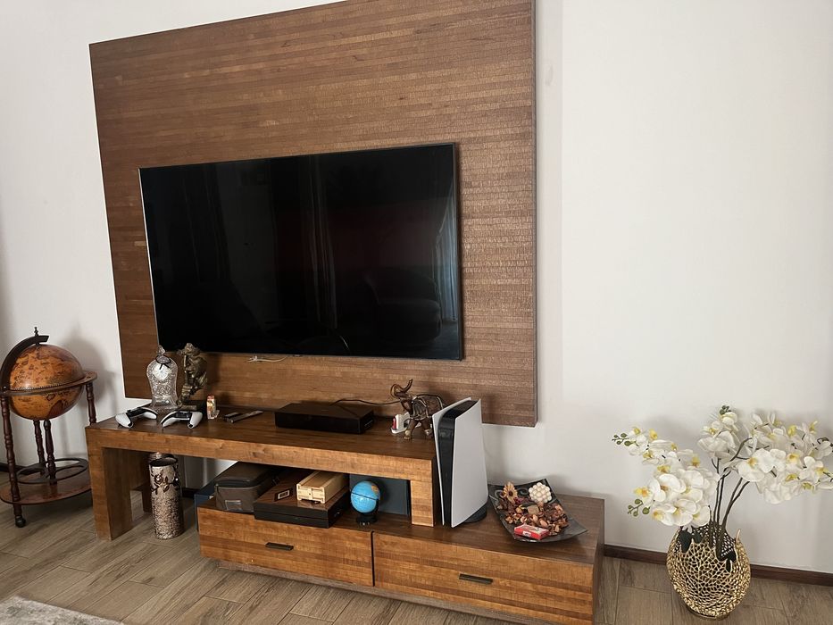 mobila living mob expert lemn de nuc