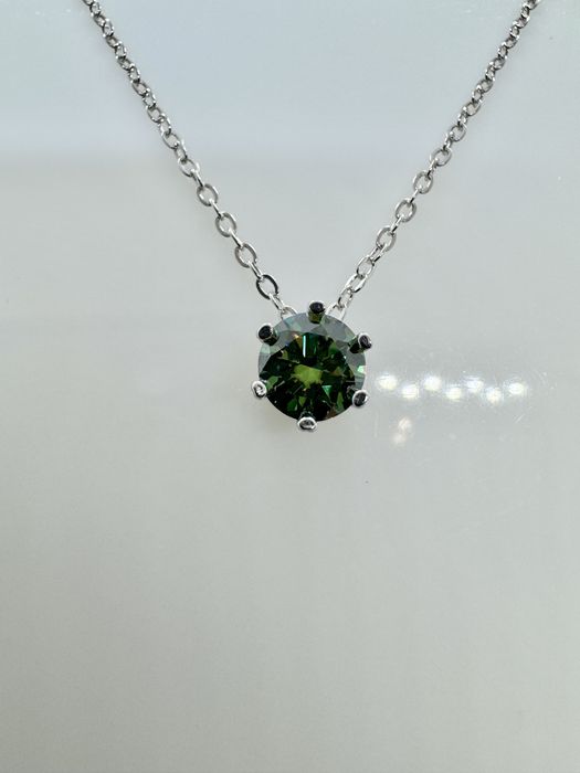 Сребърно колие с мойсанит (Диамант) 1 карат