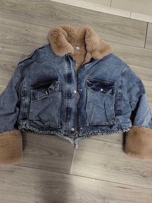Geaca cu blana marimea s/m
