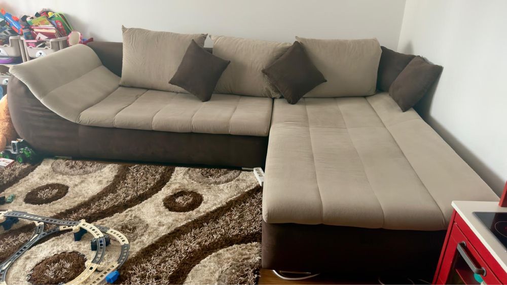Canapea extensibila in forma de “L”