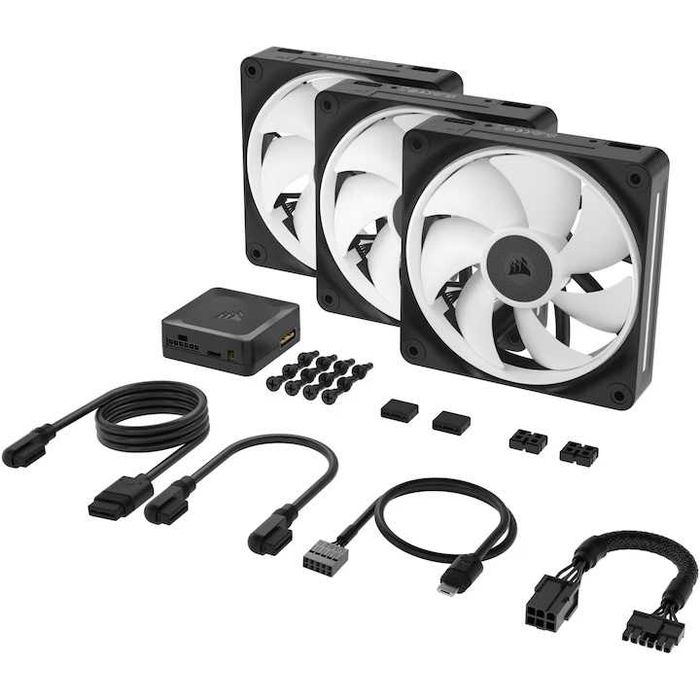 Corsair LX120 RGB BLACK, iCUE link triple pack