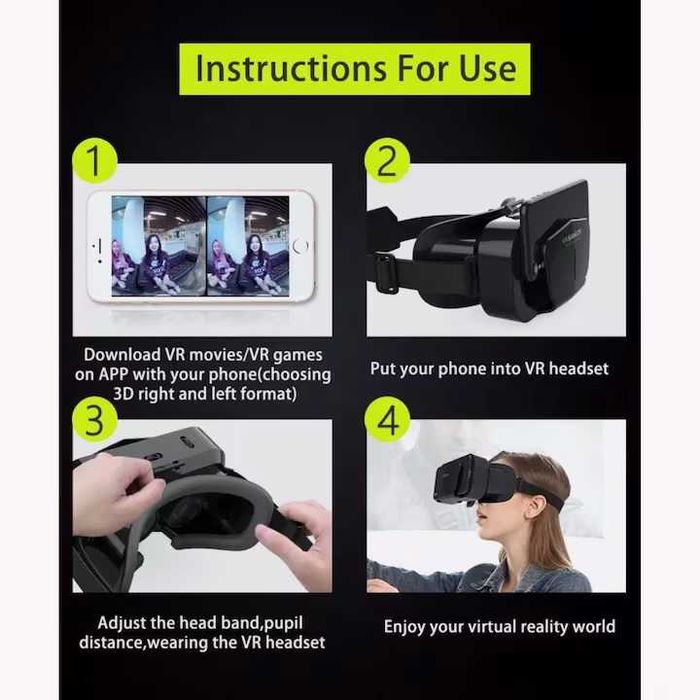 Очила за виртуална реалност VR Glass es + джойстик За смартфон до 7.2”