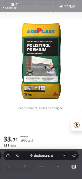 Adeziv polistiren Adeplast