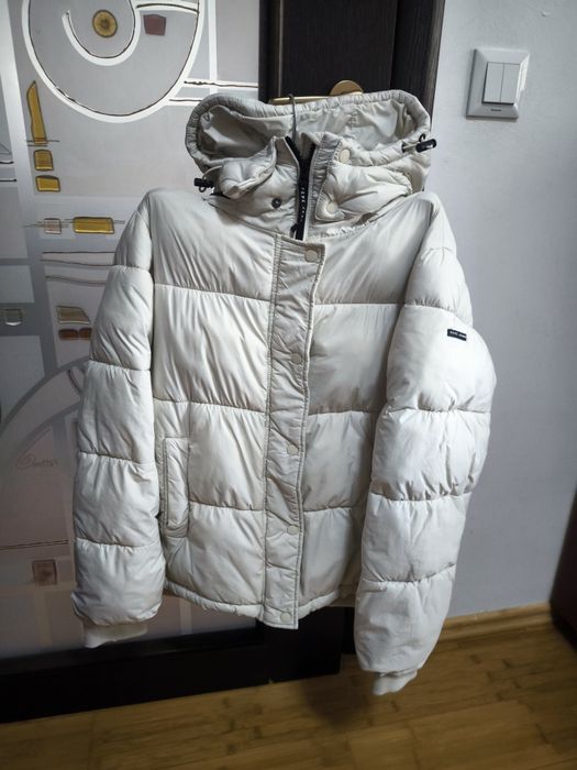 Geaca de iarna Pepe Jeans Morgan originala, Marimea S, Crem / Ivory White