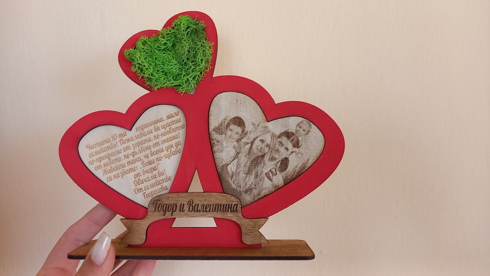 Табелка за врата с фамилия за нов дом, годишнина