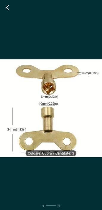 Cheii pentru aerisit caloriferele