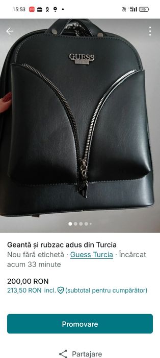 Geantă Guess cumpărată din Turcia