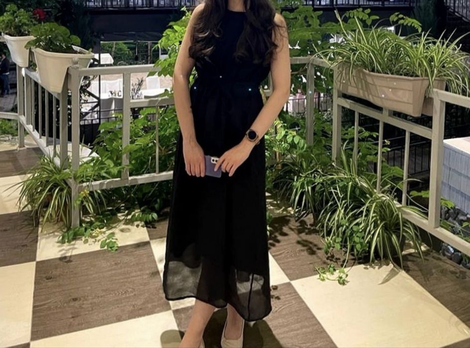 Платье, черное S-M