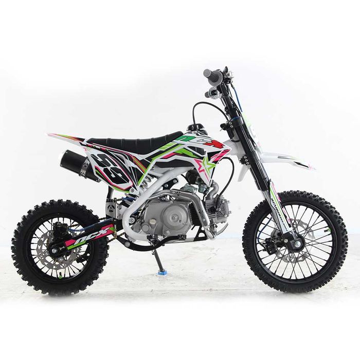 Motocicleta cross 125cc NCX CRX 4T benzina 14/12" negru/verde/roz