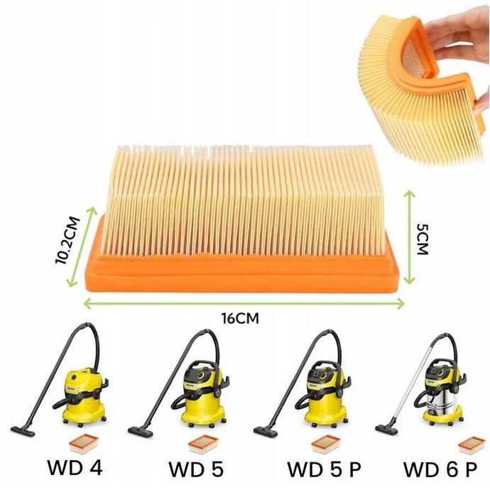 Филтри за прахосмукачка Керхер WD4, WD5, WD6 Karcher