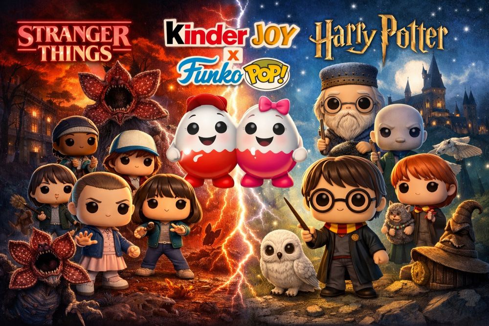 Harry Potter vs Stranger Things Funko Pop vs Kinder Joy фигурки