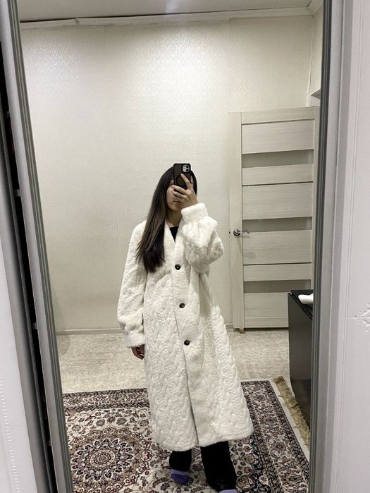 Экошуба, шуба, белая шуба