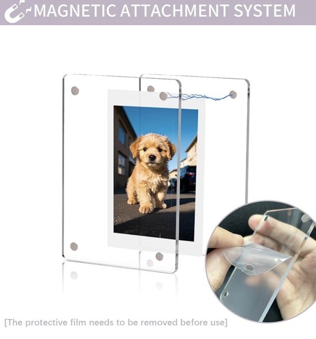 Rame foto magnetice acrilice pentru frigider, pachet de 16