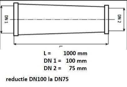 Reductie pompa de beton DN125 / DN100 /DN80/ DN65