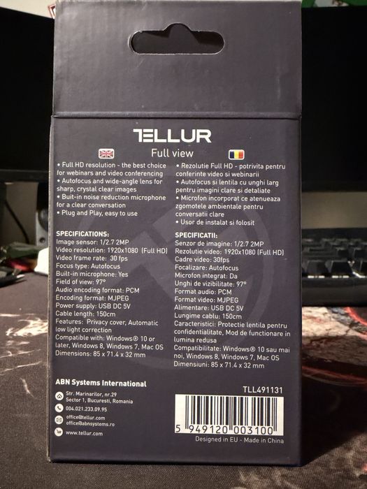 Camera web HD tellur