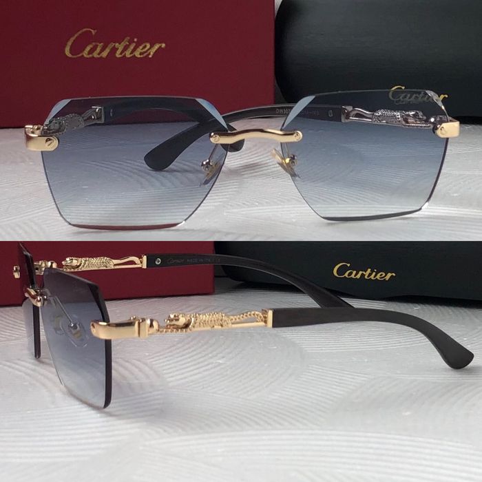 Дамски слънчеви очила дървени дръжки с пантера 5 цвята