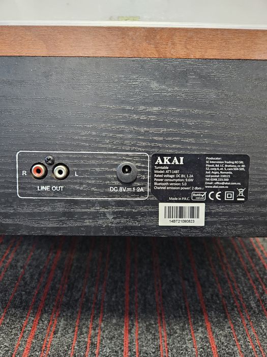 Pick-up Akai ATT-14BT, 10 W, Bluetooth, USB, Aux in, CD player, radio