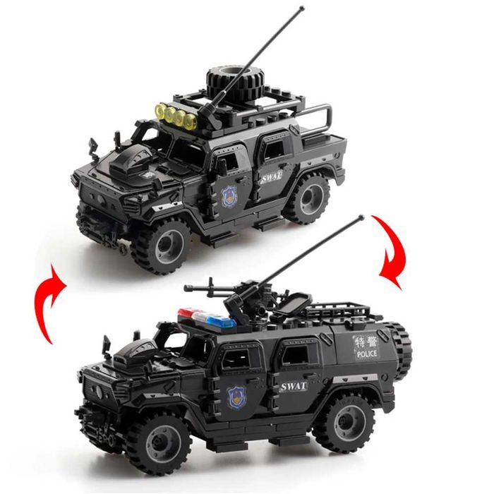 Vehicul militar tip Lego Transporter 130 pcs 3 culori disponibile