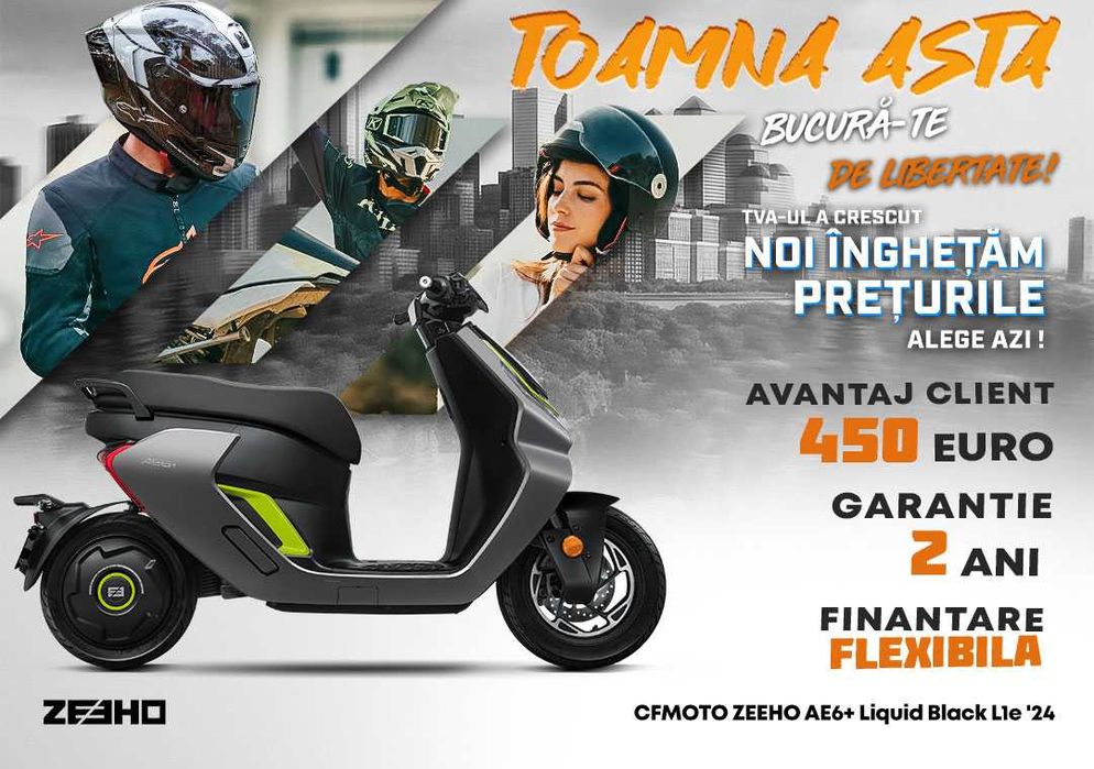 Scuter CFMOTO ZEEHO AE6+ Liquid Black L1e '24