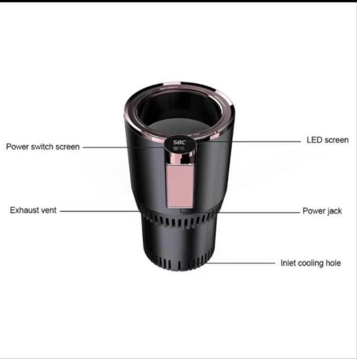 Suport auto de pahar auto cu functia de incalzire si racire