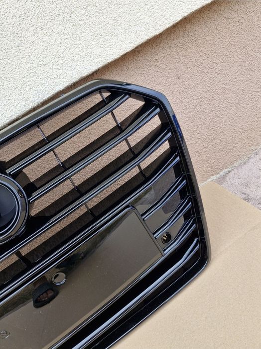 Grila centrala Audi A6 C7 facelift 2014-2018 Negru Lucios