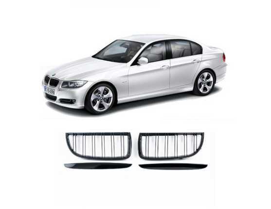 Бъбреци за BMW Е90 Е91 преди фейслифта 2005-2008, черен гланц