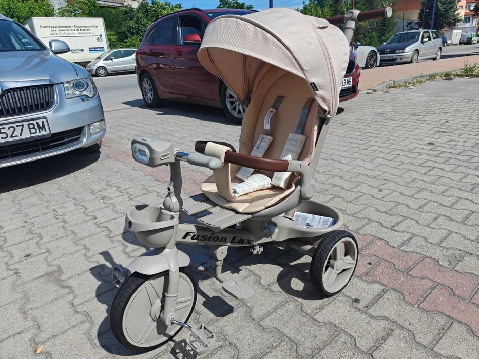 BYOX Детска триколка Fusion LUX бежов
