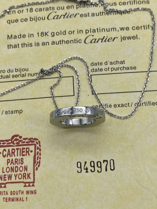 Colier Cartier Love White Gold 24K Diamond