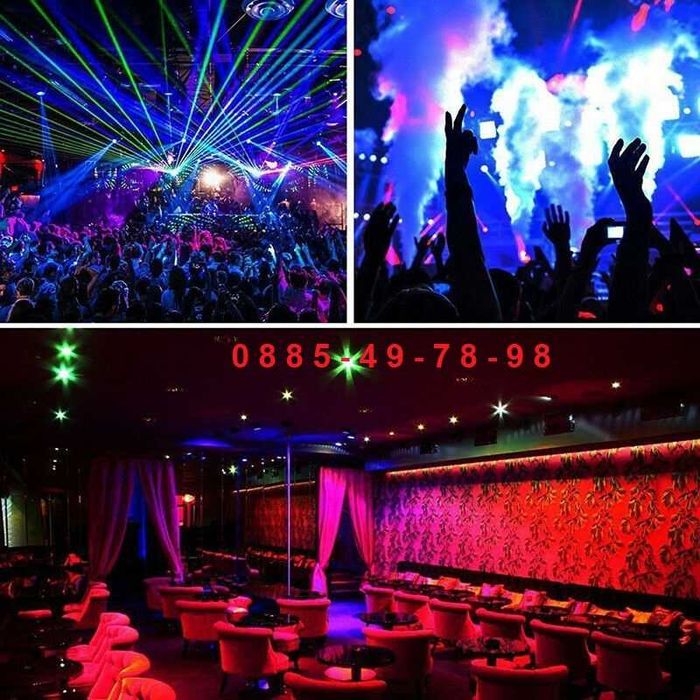 МОЩЕН Диско LED ПРОЖЕКТОР 36 диода Парти Дискотечен ПРОЕКТОР лед ЛАМПА