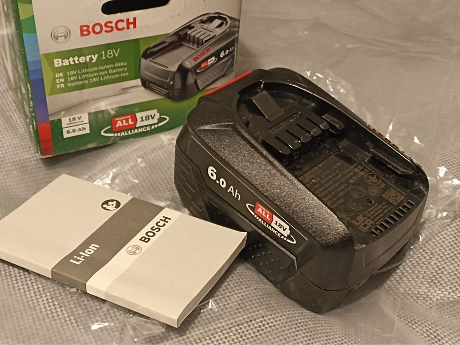 Acumulator 18V, tip 4For All, capacitate extinsă:6Ah, pentru Bosch, Gardena, etc. (aspirator/trimer/alte aparate electrice, etc.), Nou, original Bosch
