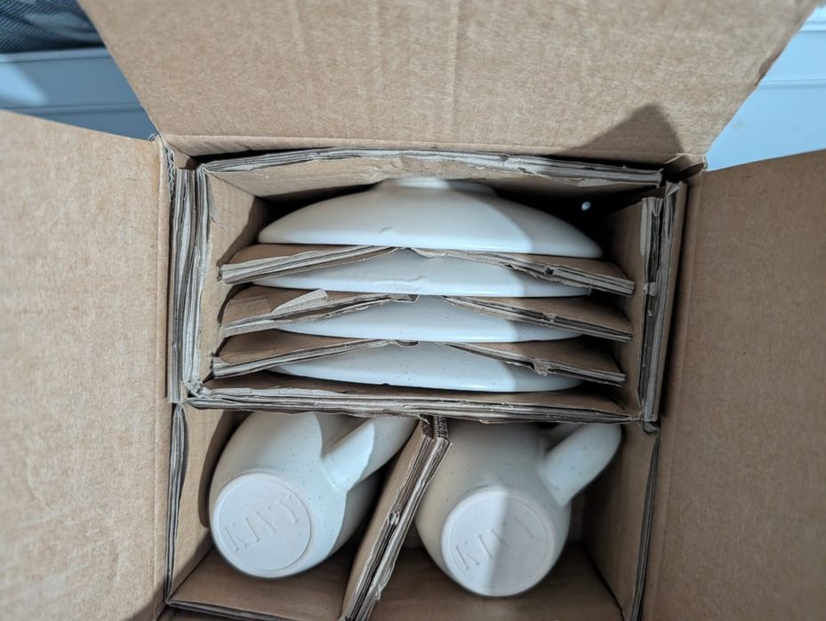Kivy set de 4 cesti de cafea portelan, cu farfurii, hand made in Germania