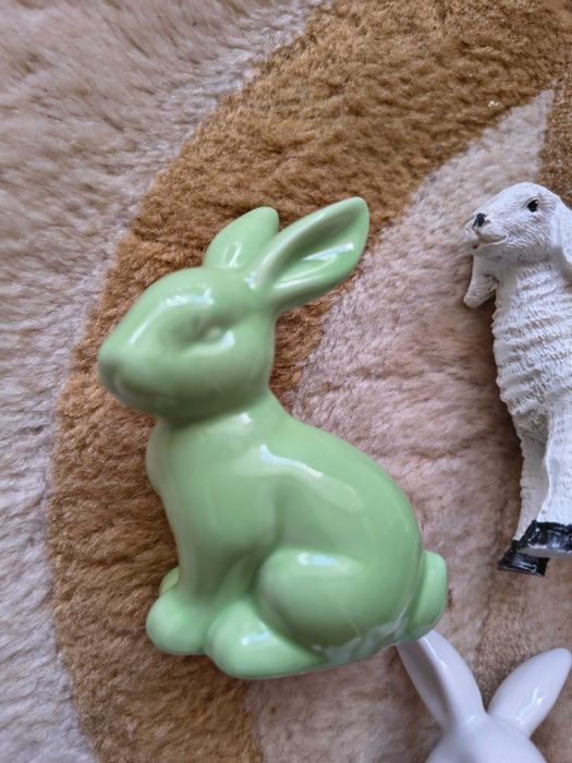 2 iepurași și un mieluț figurine decorative