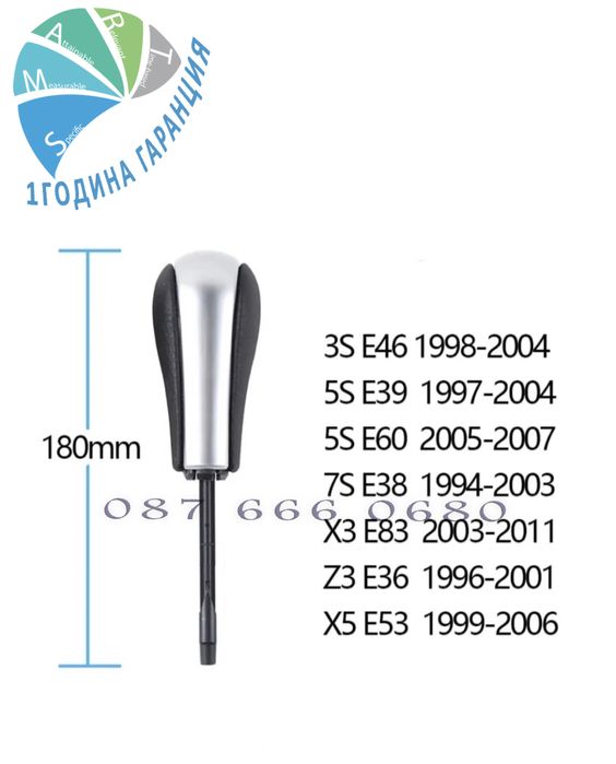 BMW 1 3 5 7 X3 X5 E81 E82 E85 E90 E46 скоростен лост панел топка