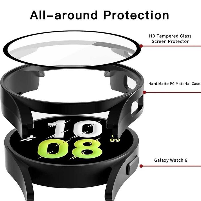 360 протектор кейс Samsung Galaxy Watch 8 7 6 5|4 40 43|44 47
