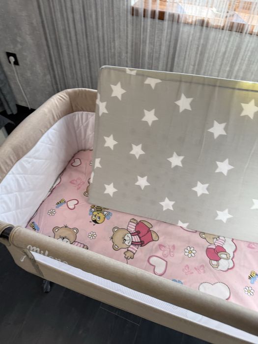 Бебешка кошара Lorelli MILANO 2 в 1 Beige