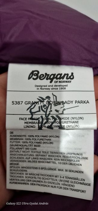 Geaca parka Bergans of Norwey pentru dame marimea XL