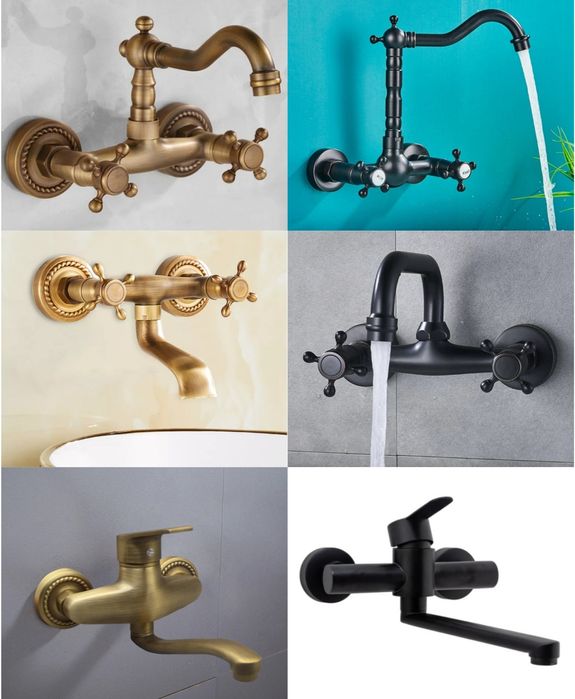 Ретро месингови смесители и душ системи-100%месинг!