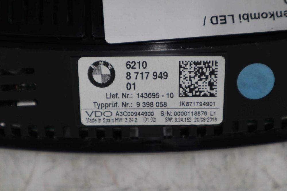 Километраж Километражно табло БМВ Г20 Г30 Г32 Г01 Г02 Бензин