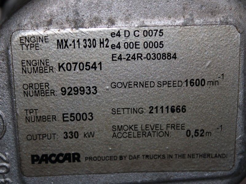 motor daf mx-11 330 h2 450cp euro 6 2111666