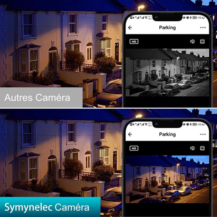 SYMYNELEC 5GHz/2.4GHz Външна водоустойчива камера за видеонаблюдение с крушка, охранителна камера