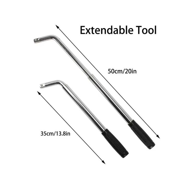 Телескопичен ключ за джанти с вложки 17-19мм и 21-23мм - усилен