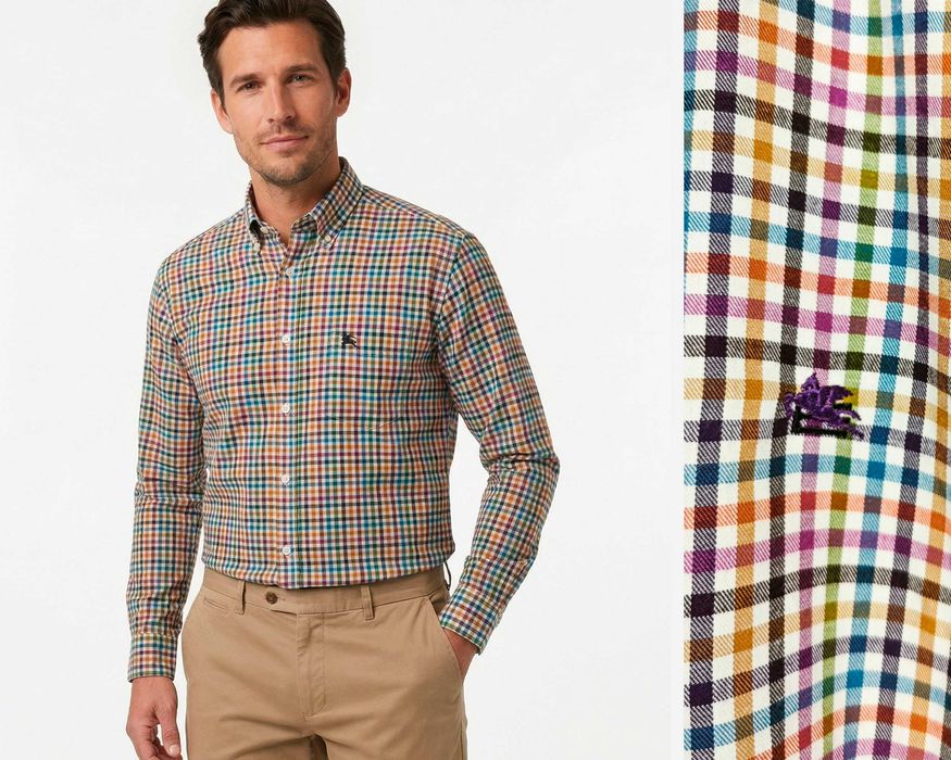 ETRO Оригинална мъжка риза с дълъг ръкав размер 42 /  М-L