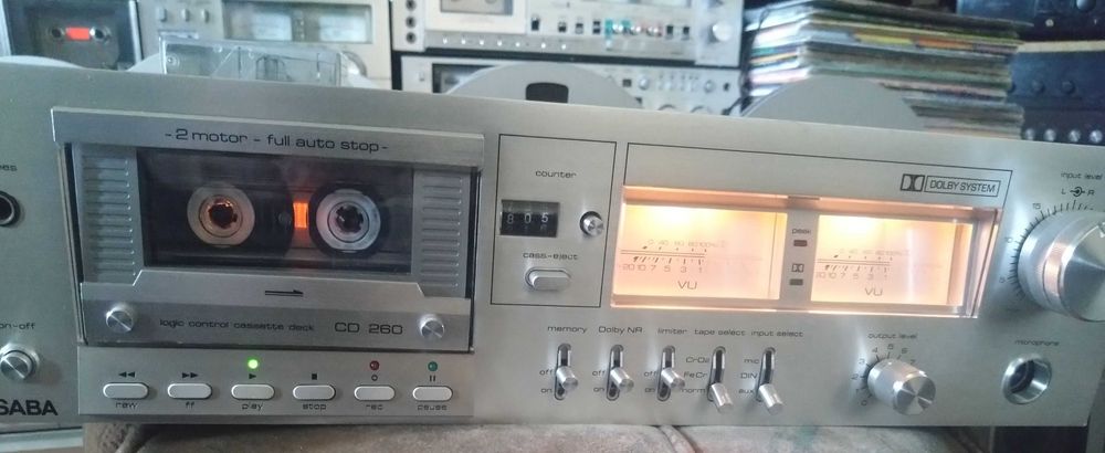 Saba CD-260 Argintiu/ 2-Head 2-Motor tape deck