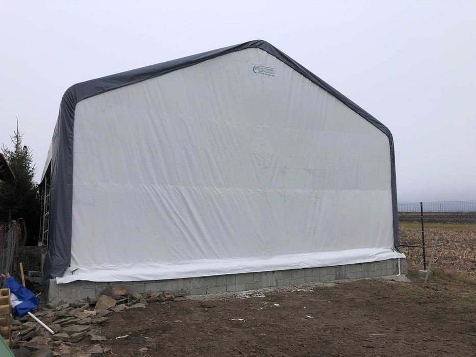 Отворена индустриална палатка 10x24.4x3.5(6.1) м
