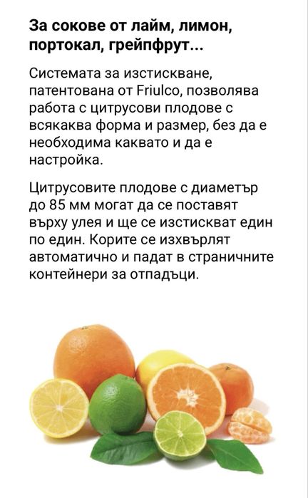 Професионална сокоизтисквачка Фреш машина Friulco