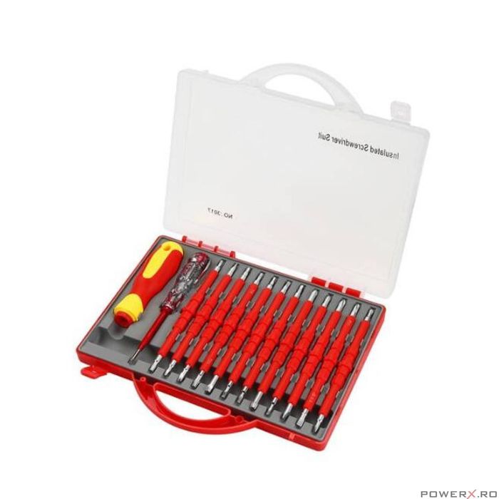 Set surubelnite izolate pentru electricieni, 14 bucati, Kraft