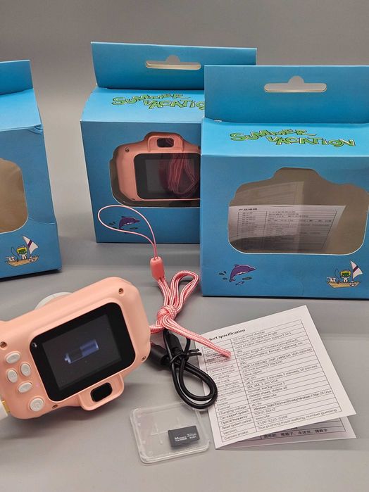 Детски дигитален фотоапарат  2'' дисплей, Full HD видео +32GB SD розов